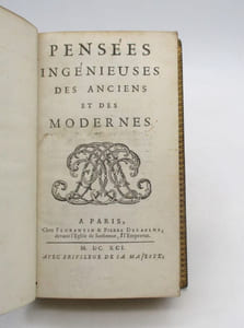 Pensées ingénieuses des Anciens et des Modernes