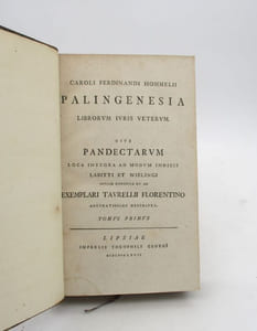 Palingenesia Librorum juris veterum sive pandectarum