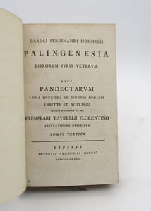 Palingenesia Librorum juris veterum sive pandectarum