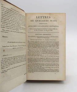 Lettres de quelques juifs portugais, allemands et anglais à M. de Voltaire
