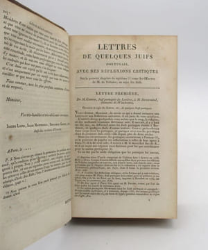 Lettres de quelques juifs portugais, allemands et anglais à M. de Voltaire. VOLTAIRE