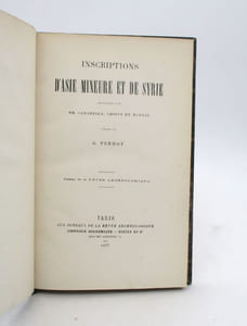 Inscriptions d'Asie mineure et de Syrie [suivi de:] Mélanges d'épigraphie grecque [suivi de:] Un ancien texte de loi de la Crète