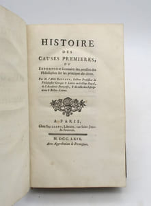 Histoire des causes premières ou Exposition sommaire des pensées des philosophes sur les principes des êtres