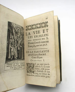La Vie et les Éminentes Vertus de S. Elzéar de Sabran, & de la Bienheureuse comtesse Dauohine, vierges, & mariés. BINET (Étienne)