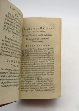 Fr. Baconis de Verulam Angliae Cancellarii De Augmentis Scientiarum lib. IX. BACON (Francis)