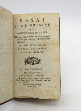 Essai sur l'origine des connoissances humaines. CONDILLAC (Étienne Bonnot de, abbé)