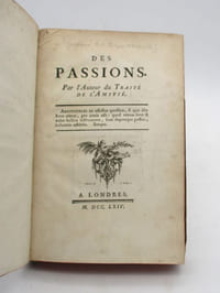 Des passions. Par l'auteur du Traité de l'Amitié