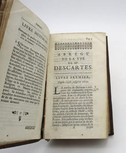 La Vie de Mr Descartes contenant l'Histoire de sa Philosophie & de ses autres ouvrages [suivi de:] Nouveaux dialogues des Dieux, ou Réflexions sur les Passions. Avec un discours sur la nature du dialogue