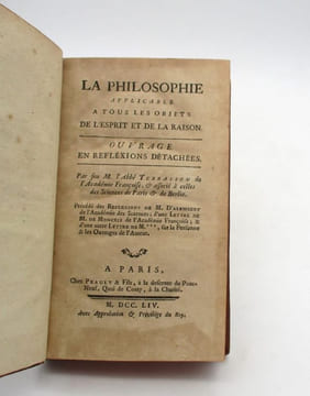 La Philosophie applicable à tous les objets de l'esprit et de la raison. TERRASSON (Jean)