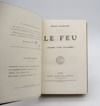 Le Feu (Journal d'une escouade). BARBUSSE