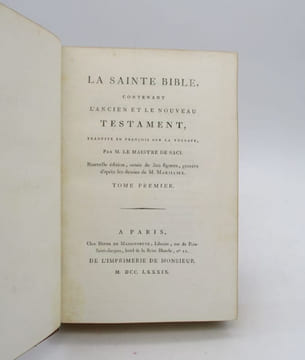 La Sainte Bible, contenant l'Ancien et le Nouveau Testament. [BIBLE]