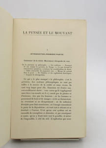 La Pensée et le Mouvant : Essais et Conférences