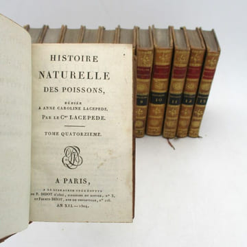 Histoire naturelle par Buffon des Poissons. LACÉPÈDE (Bernard Germain Étienne de Laville-sur-Illon, comte de); [BUFFON (Georges-Louis Leclerc, comte ...