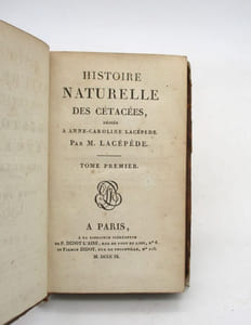 Histoire naturelle des cétacées