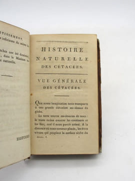 Histoire naturelle des cétacées. LACÉPÈDE (Bernard Germain Étienne de Laville-sur-Illon, comte de); [BUFFON (Georges-Louis Leclerc, comte de)]