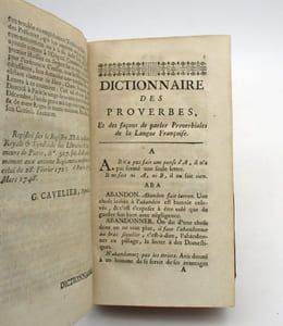 Dictionnaire des proverbes françois, et des façons de parler comiques, burlesques et familières, &c. avec l'explication, et les étymologies les plus avérées