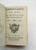 Ordonnance du roi, pour régler le service dans les Places & les Quartiers. Du Ier. mars 1768. LOUIS XV