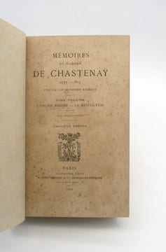 Mémoires de Madame de Chastenay. CHASTENAY (Victorine de)