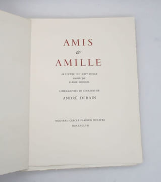 Amis & Amille : Mystère du XIVe siècle. BOURGES (Elemir); DERAIN (André)