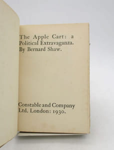 The Apple Cart : A Political Extravangaza