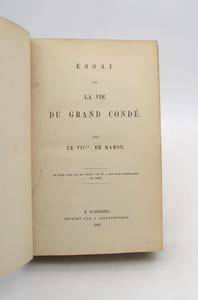 Essai sur la vie du Grand Condé