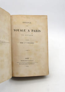 Journal d'un voyage à Paris en 1657-1658