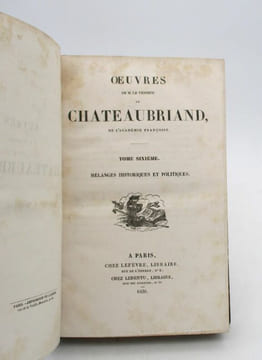 Oeuvres de M. le vicomte de Chateaubriand de l'Académie françoise. CHATEAUBRIAND (François-René, vicomte de)