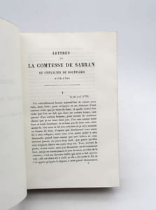 Correspondance inédite de la comtesse de Sabran et du chevalier de Boufflers 1778-1788