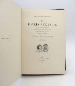 Du Tonkin aux Indes janvier 1895 - janvier 1896