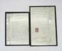 Ensemble de 2 testaments manuscrits. [TESTAMENTS]