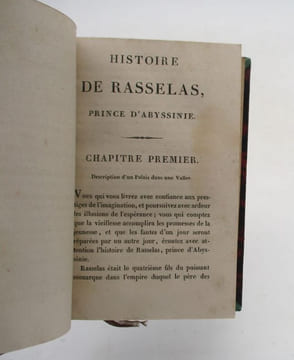 Histoire de Rasselas, prince d'Abyssinie. JOHNSON (Samuel)