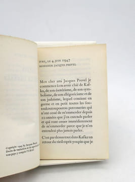 Lettre contre la Cabbale adressée à Jacques Prevel. ARTAUD (Antonin)