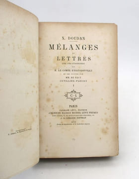 Mélanges et Lettres. DOUDAN (Ximénès)