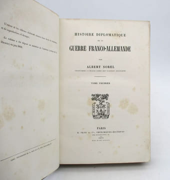 Histoire diplomatique de la guerre franco-allemande. SOREL (Albert)