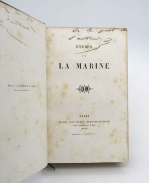 Études sur la marine. [ANONYME]