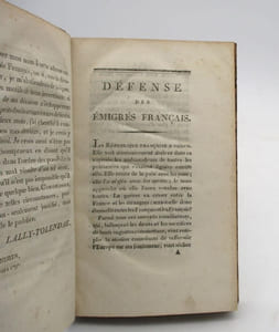 Défense des émigrés français, adressée au peuple français