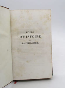 Cours d'histoire de la philosophie
