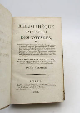 Bibliothèque universelle des voyages. BOUCHER DE LA RICHARDERIE (G.)