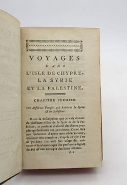 Voyages dans l'isle de Chypre, la Syrie et la Palestine, avec l'histoire générale du Levant. MARITI (Giovanni, abbé)