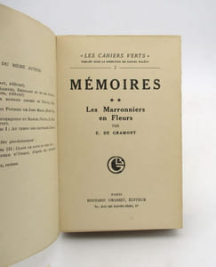 Mémoires : Les Marronniers en fleurs : tome second seul