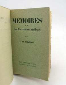 Mémoires : Les Marronniers en fleurs : tome second seul