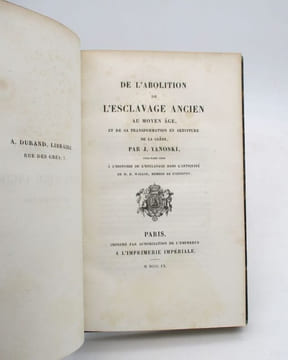 De l'abolition de l'esclavage ancien au Moyen Âge, et de sa transformation en servitude de la glèbe. YANOSKI (J.)