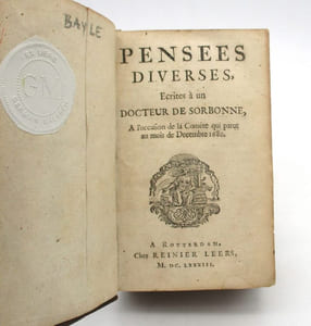 Pensées diverses, écrites à un docteur de Sorbonne, à l'occasion de la comète qui parut au mois de décembre 1680