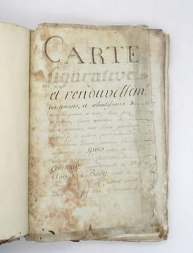 Carte figurative et renouvellement des tenans et aboutissans [...] de certaine disme de la seigneurie de Spÿrs situé au village de Curne chatelenie de ...