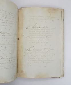 Carte figurative et renouvellement des tenans et aboutissans [...] de certaine disme de la seigneurie de Spÿrs situé au village de Curne chatelenie de Courtray appartenant à Messire Augustin Badÿ comte de Bossut : manuscrit