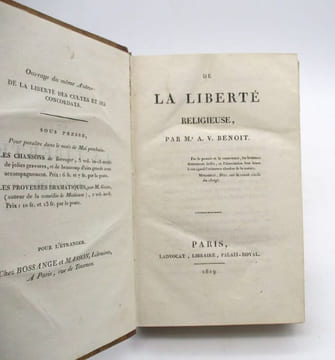 De la liberté religieuse. BENOÎT (A.V.)