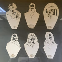 6 silhouettes découpées