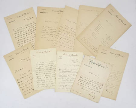 11 lettres autographes signées la plupart adressées à Georges Feydeau. POREL (Paul)