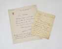 2 lettres autographes signées. WILLEMETZ (Albert)