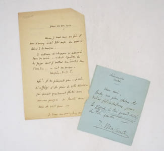 2 lettres autographes signées